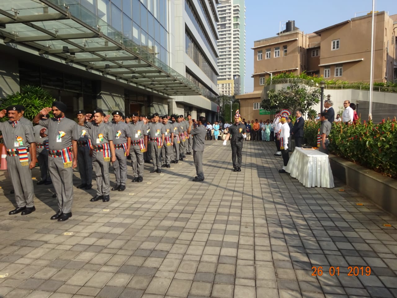 Security Personnel Ceremony at Corporate Office